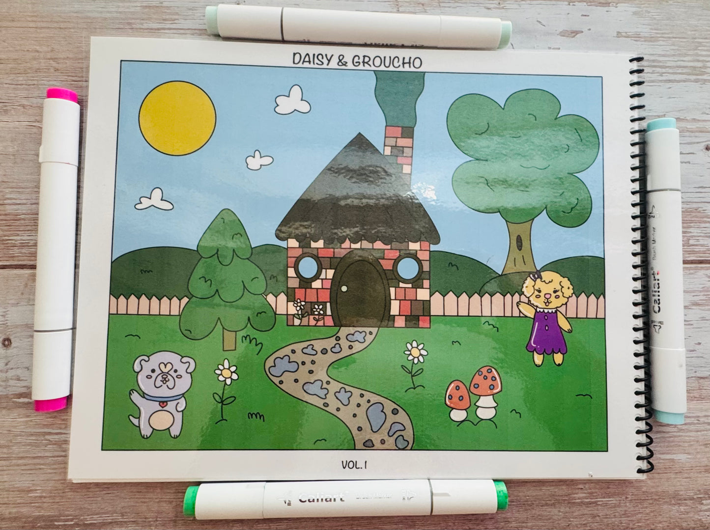 Daisy & Groucho Coloring Book Vol. 1 Spiral (For left handers)